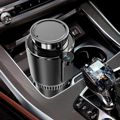 Car heating and cooling cup holder