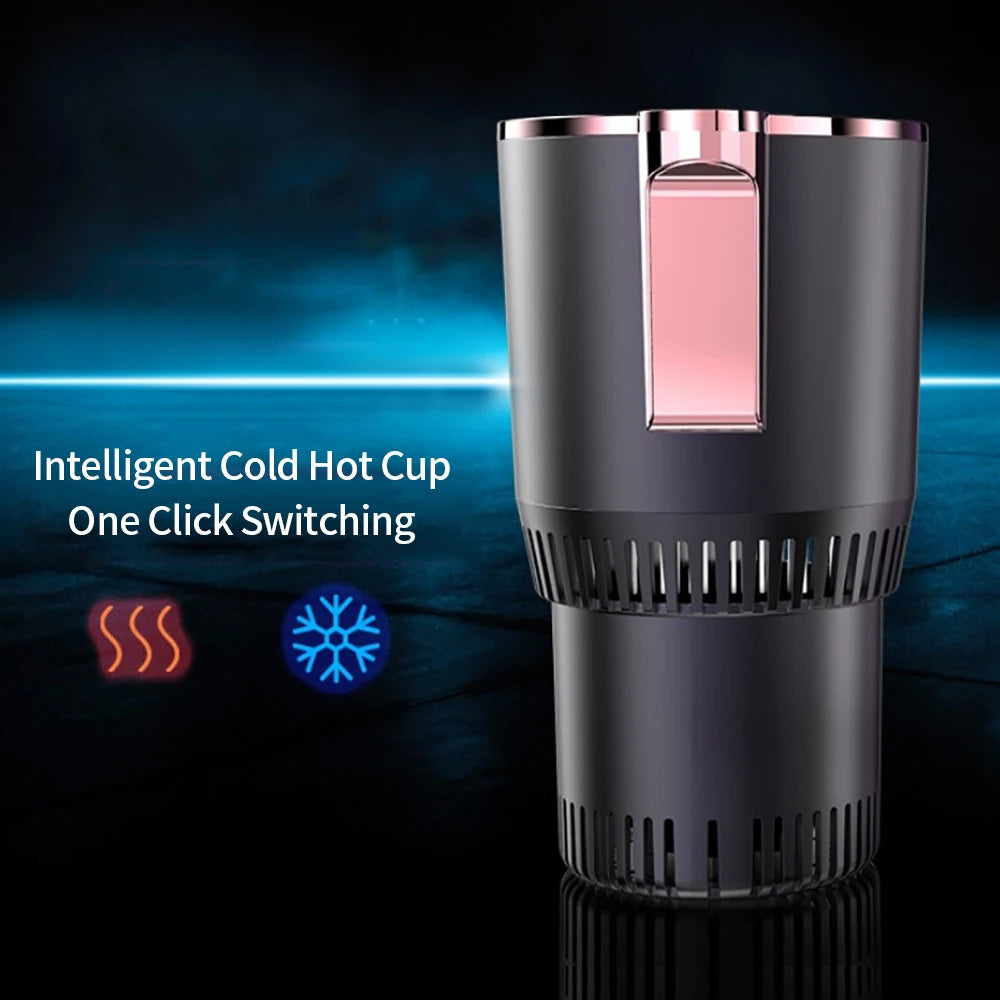 Car heating and cooling cup holder